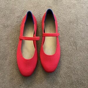 Lollipop red square toe Mary Jane rothys